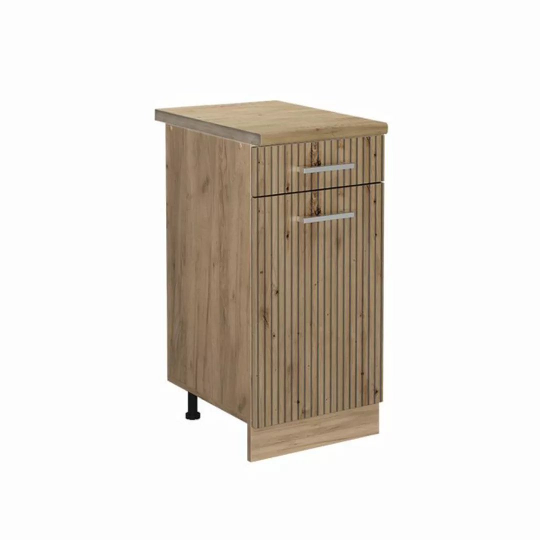 Vicco Unterschrank R-Line, Artisan-Eiche/Goldkraft Eiche, 40 cm, AP Eiche günstig online kaufen