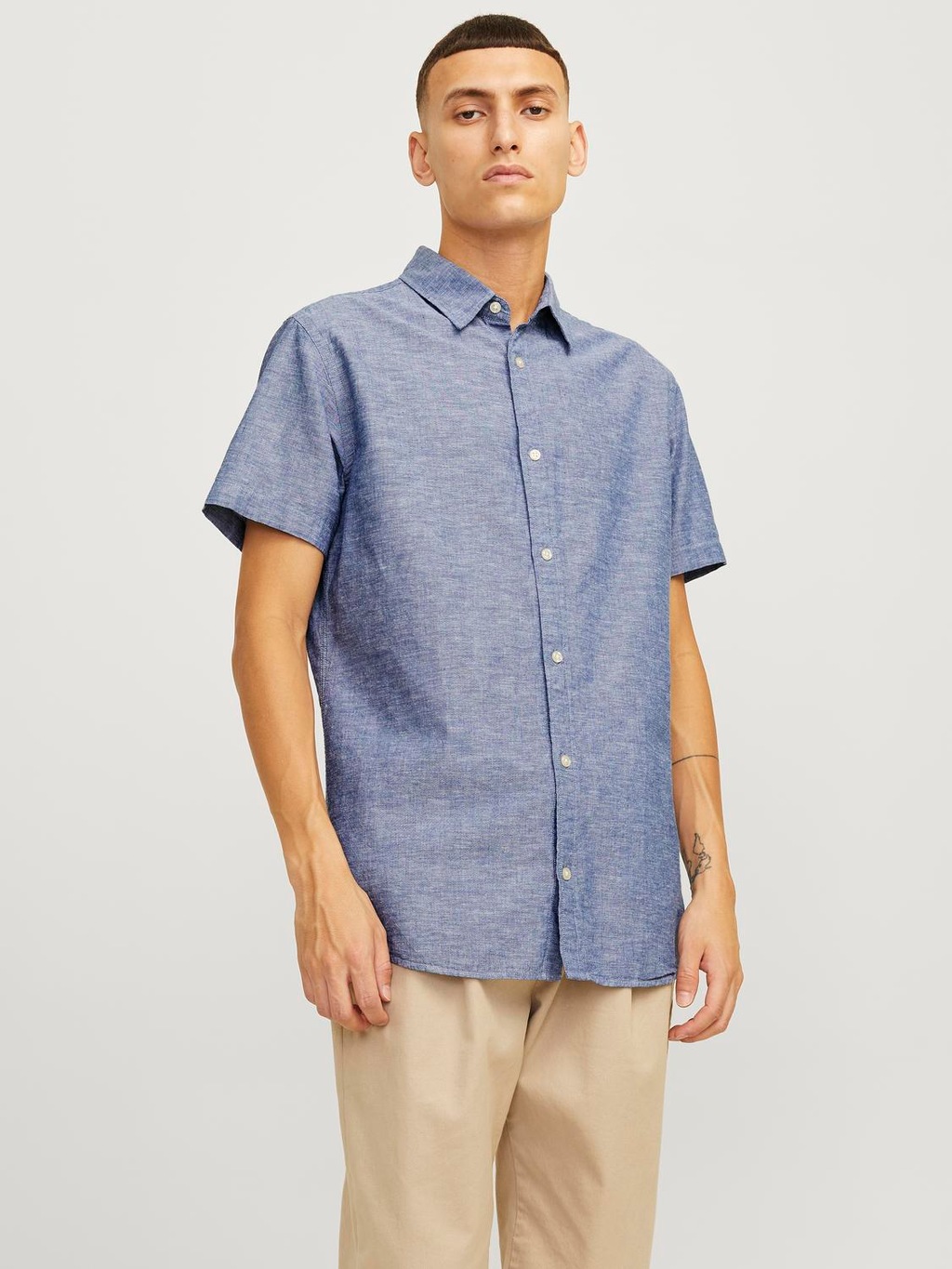 Jack & Jones Kurzarmhemd JJELINEN BLEND SHIRT SS SN günstig online kaufen