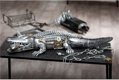 Casablanca by Gilde Tierfigur »Skulptur "Steampunk crocodile"« günstig online kaufen