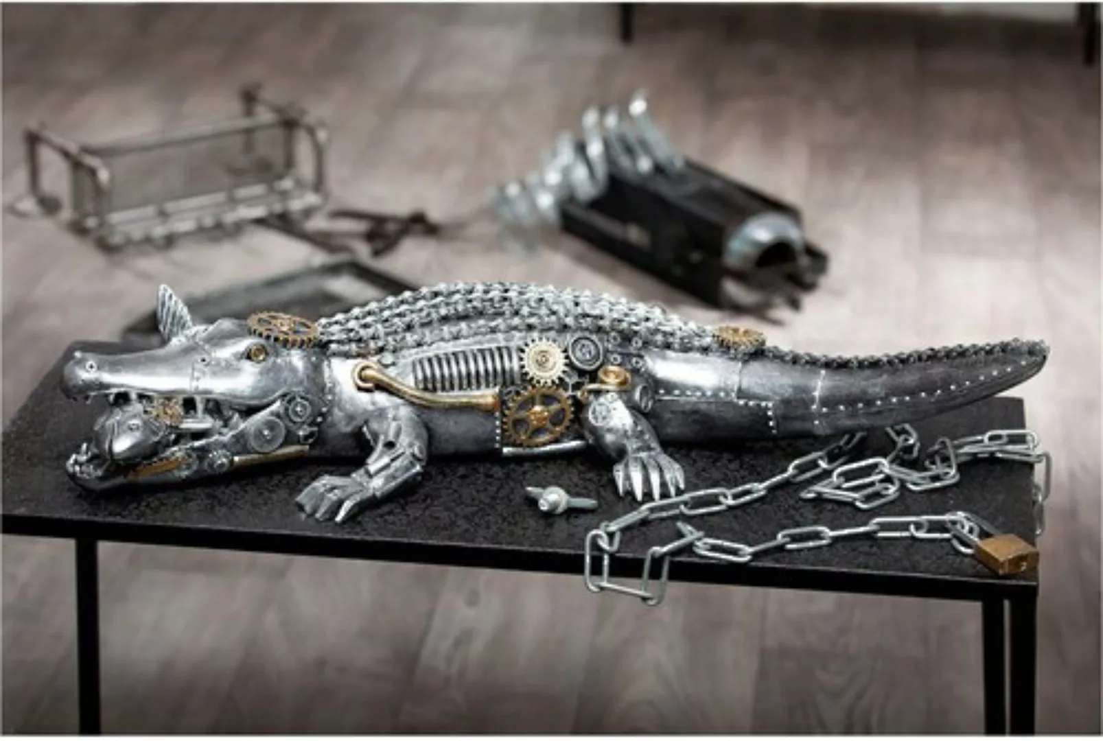 Casablanca by Gilde Tierfigur »Skulptur "Steampunk crocodile"« günstig online kaufen