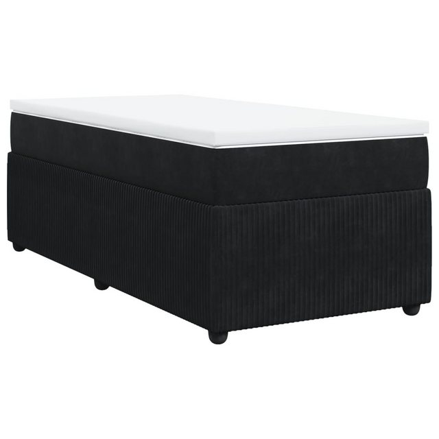 vidaXL Boxspringbett, Boxspringbett mit Matratze Schwarz 90x190 cm Samt günstig online kaufen