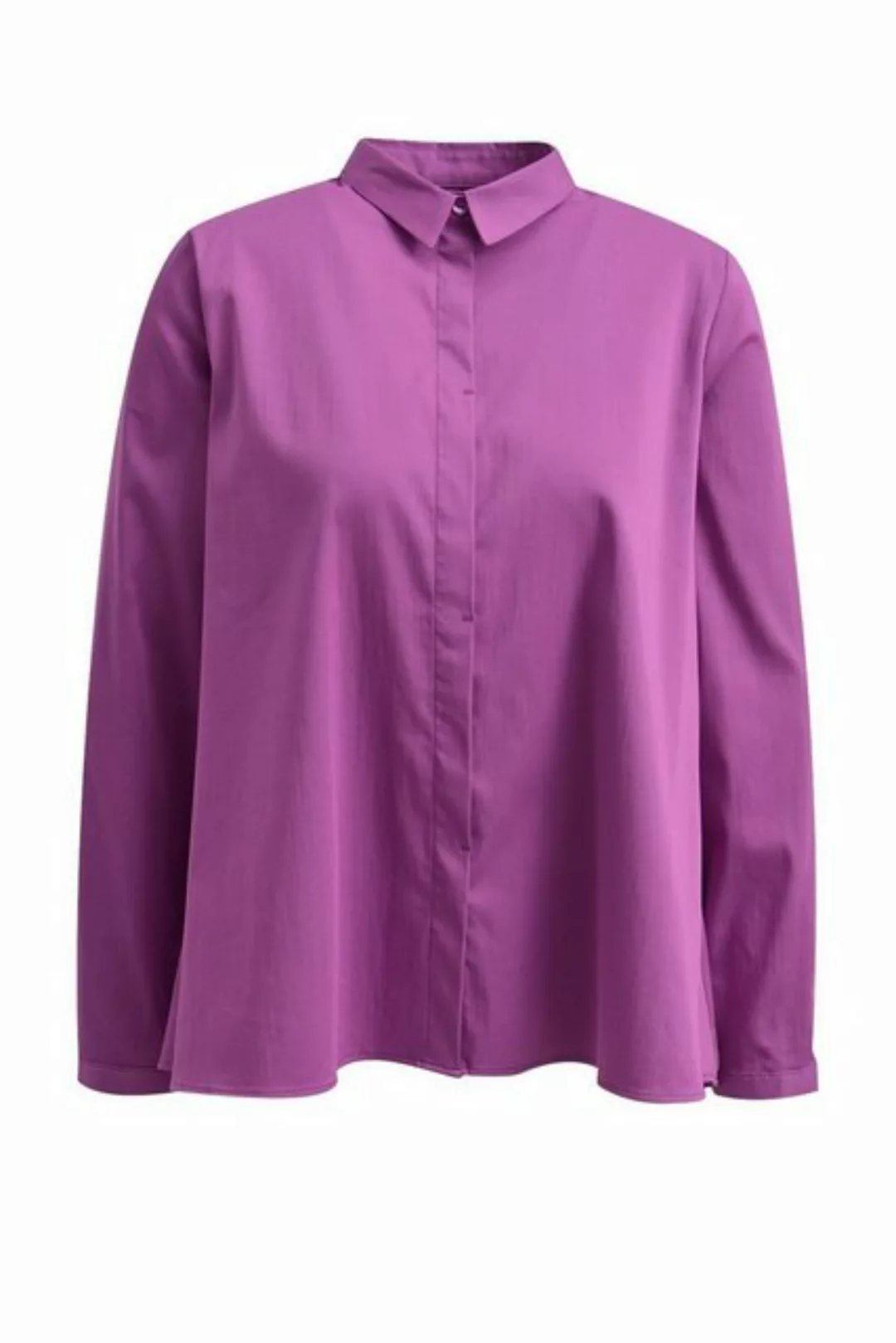 Milano Italy Blusenshirt BLOUSE W NECKPANEL AND V-NECK W PLE günstig online kaufen