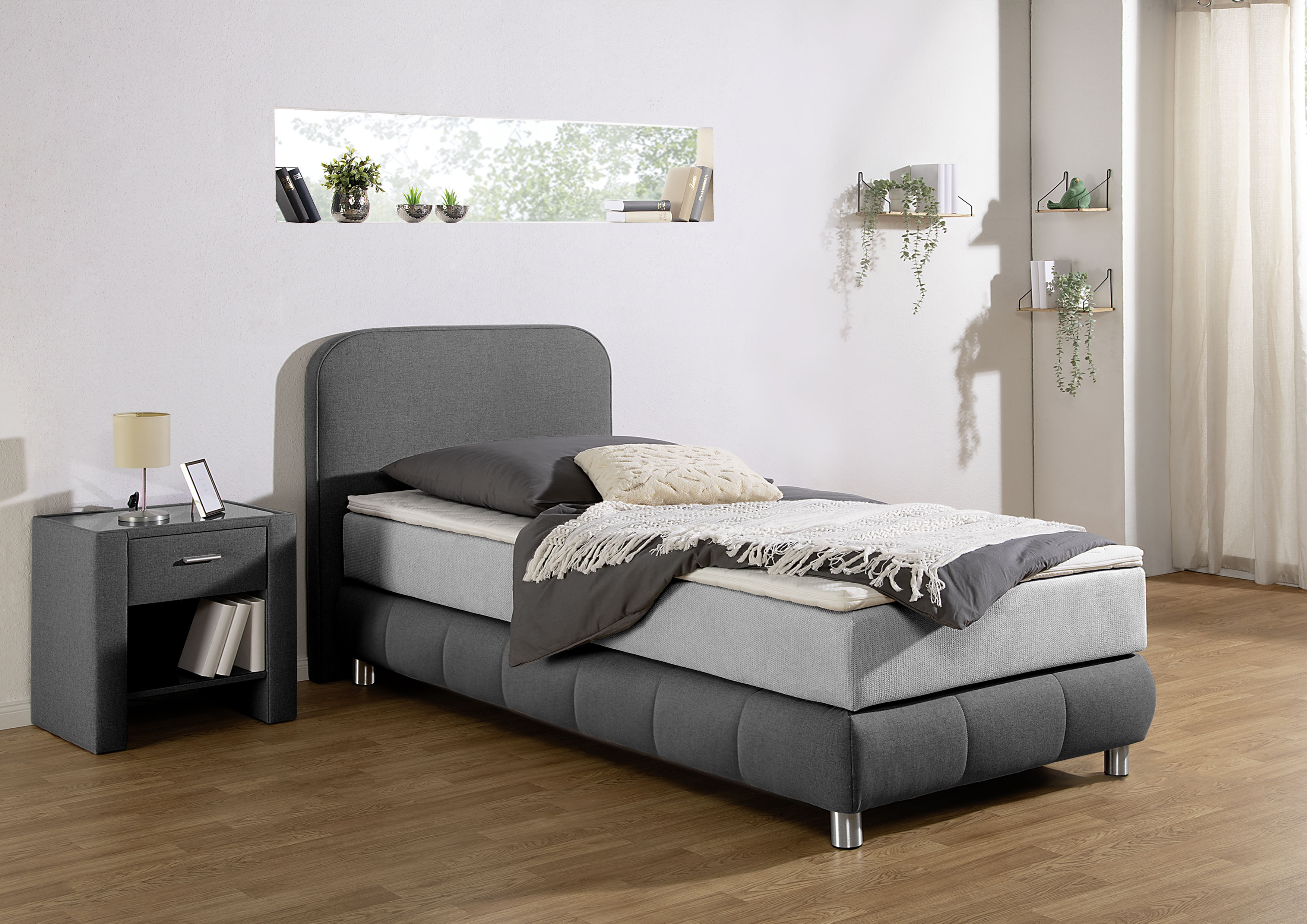Home affaire Boxspringbett »Cesson, in verschiedenen Breiten«, inkl. Topper günstig online kaufen