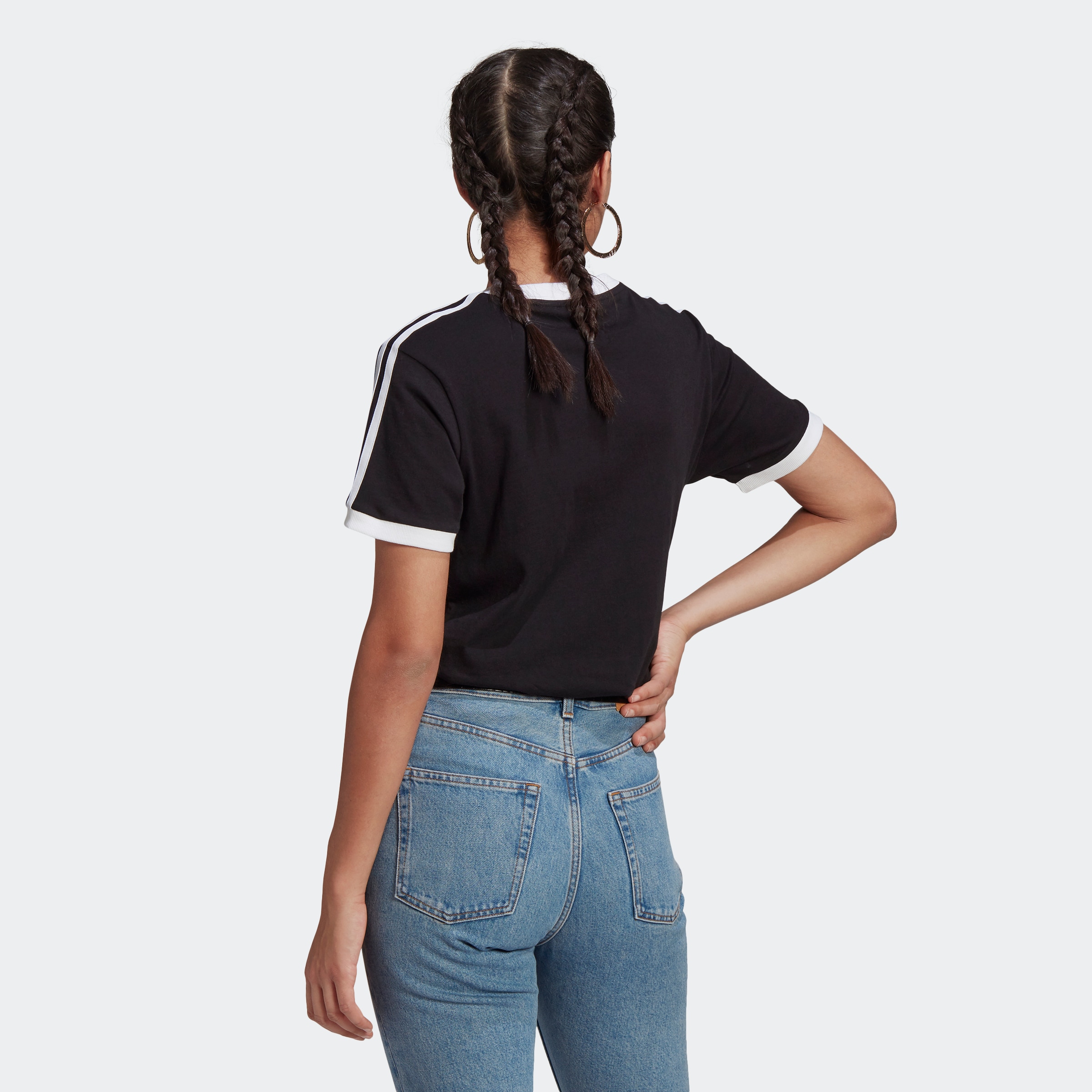 Adidas Originals 3 Stripes Kurzarm T-shirt 32 Black günstig online kaufen