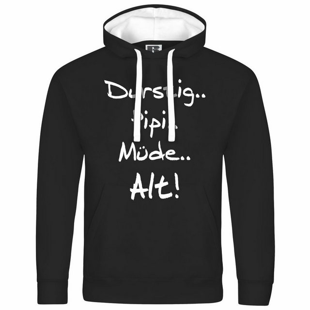 deinshirt Kapuzenpullover Herren Kapuzenpullover Durstig pipi müde alt Mit günstig online kaufen