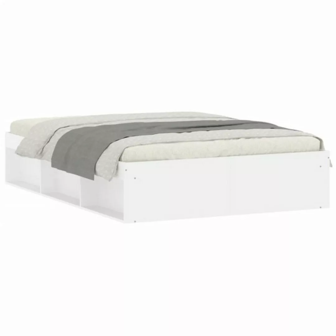furnicato Bett Bettgestell Weiß 135x190 cm günstig online kaufen
