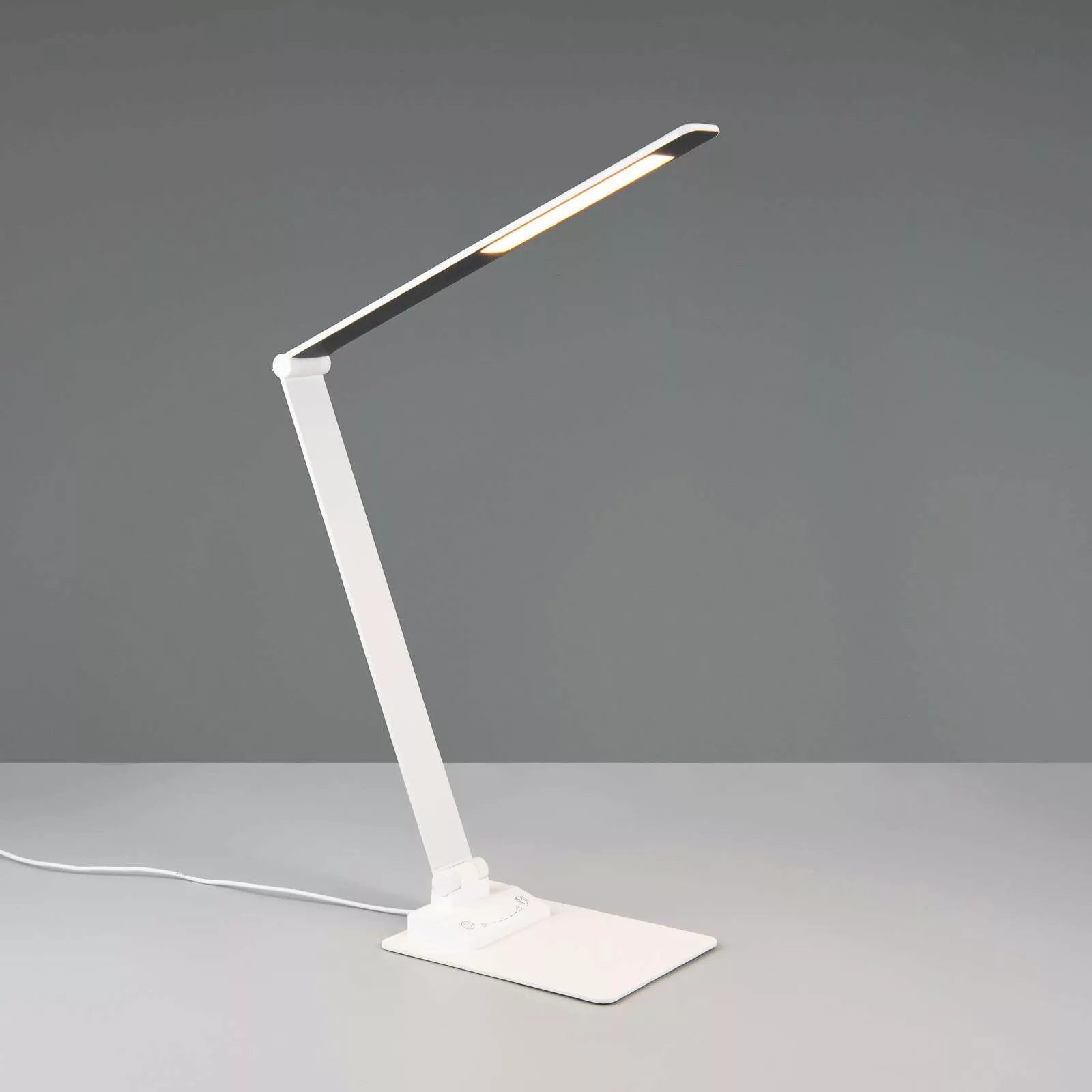 LED-Tischleuchte Travis, weiß, CCT, dimmbar, Touch, USB günstig online kaufen