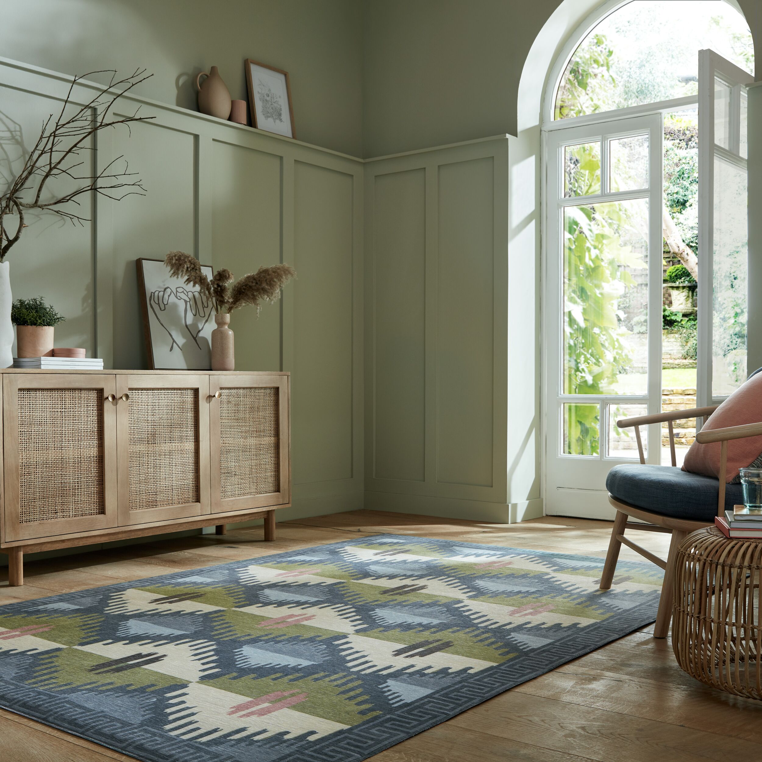 FLAIR RUGS Teppich »Lawson«, rechteckig, Lawson Kilim Washbarer Teppich günstig online kaufen