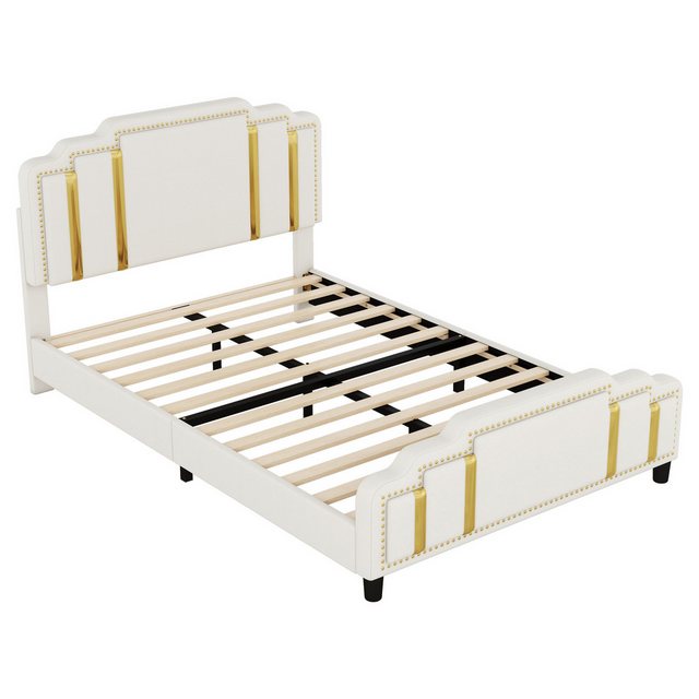 MODFU Polsterbett Doppelbett, Goldstreifen, leichter Luxus-Stil (minimalist günstig online kaufen
