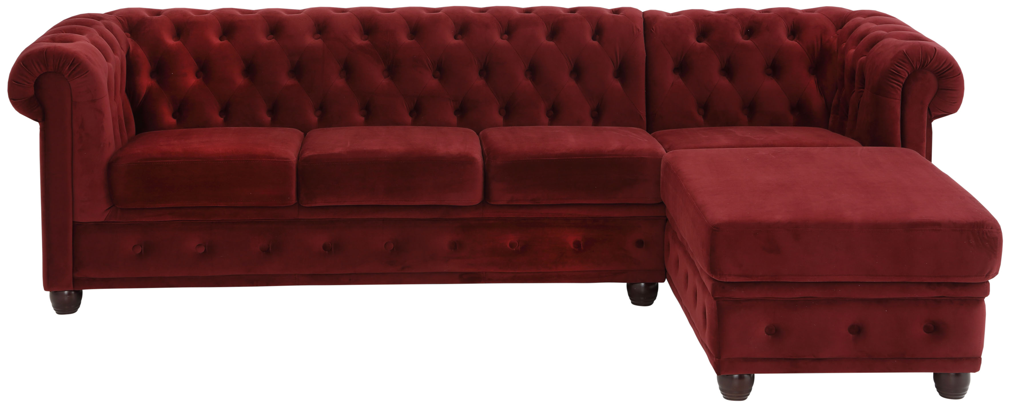 Home affaire Chesterfield-Sofa "New Castle L-Form", hochwertige Knopfheftun günstig online kaufen