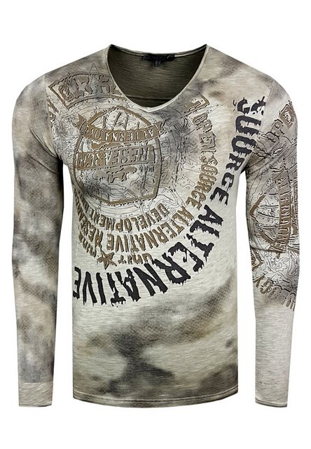 Rusty Neal Langarmshirt mit coolem Frontprint günstig online kaufen