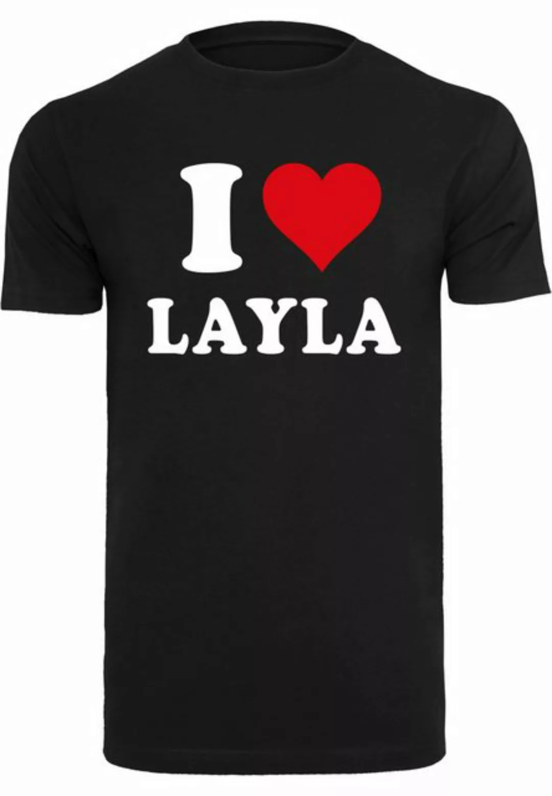 Merchcode T-Shirt Merchcode Herren I Love Layla X T-Shirt (1-tlg) günstig online kaufen