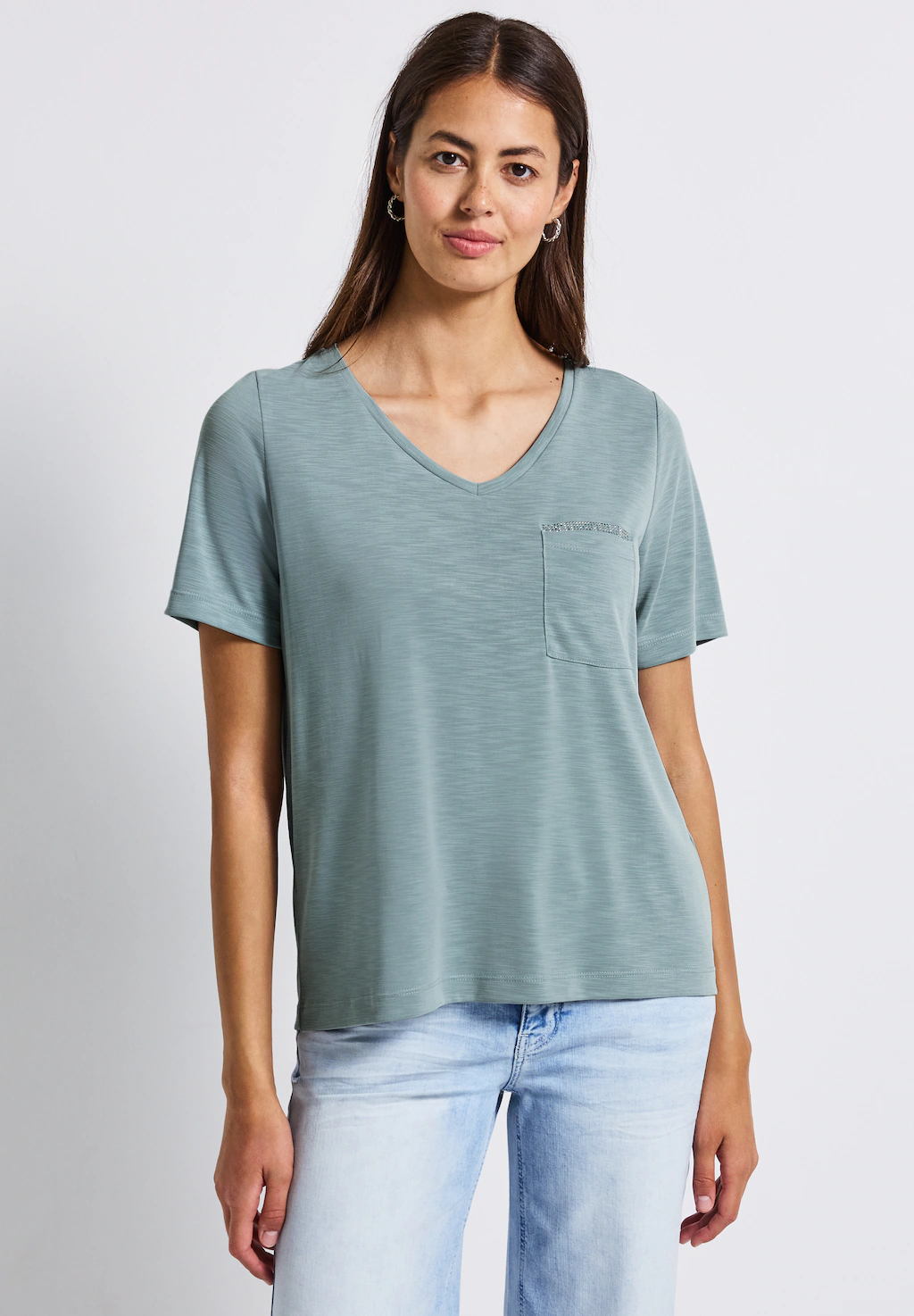 STREET ONE T-Shirt, mit Brusttasche günstig online kaufen