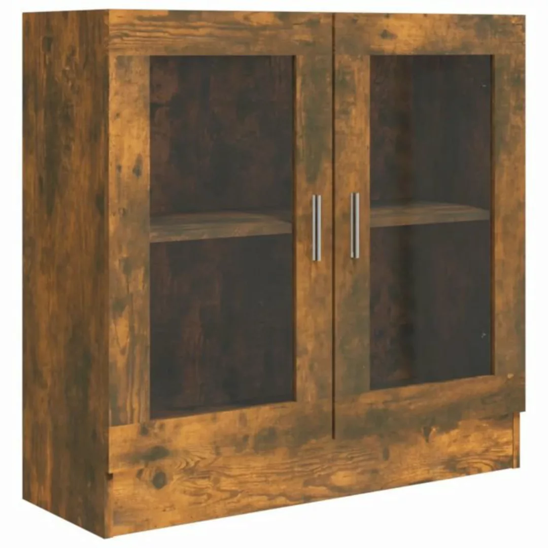 furnicato Vitrine Vitrinenschrank Räuchereiche 82,5x30,5x80 cm Holzwerkstof günstig online kaufen