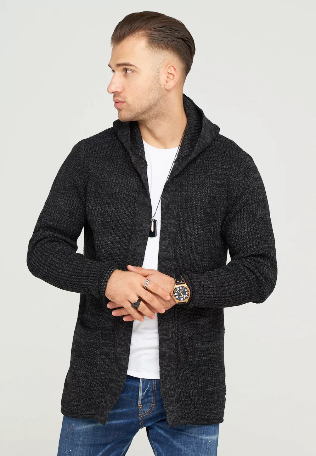 behype Strickjacke "NELIAN", im Grobstrick-Stil günstig online kaufen