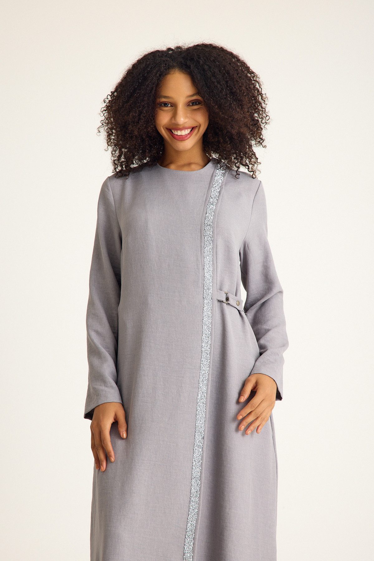 fashionshowcase Tunikakleid Abaya Kleid mit Schmuckdetails günstig online kaufen