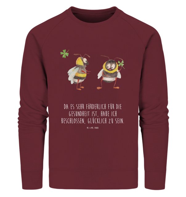 Mr. & Mrs. Panda Longpullover Größe S Hummeln Kleeblatt - Burgundy - Gesche günstig online kaufen