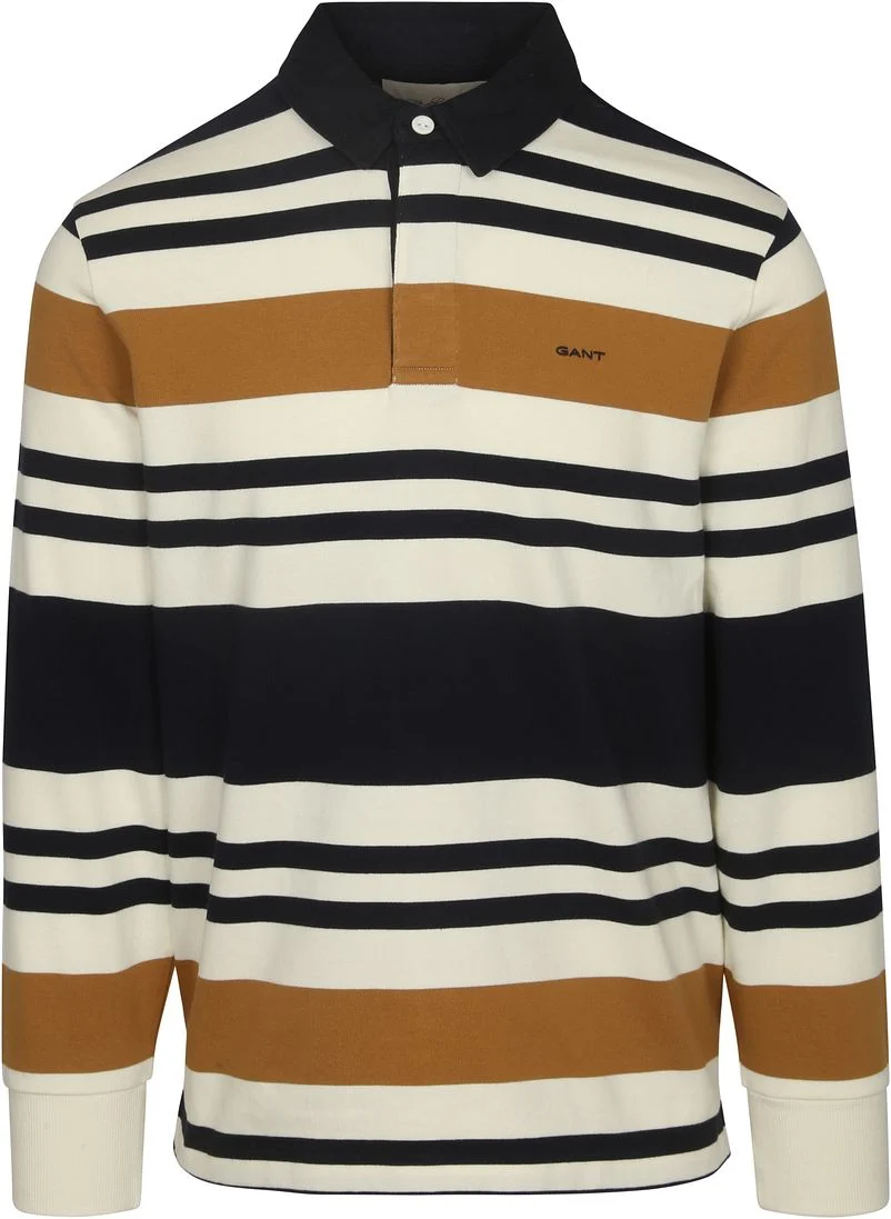 Gant Heavy Rugger Shield Poloshirt Beige Navy - Größe M günstig online kaufen