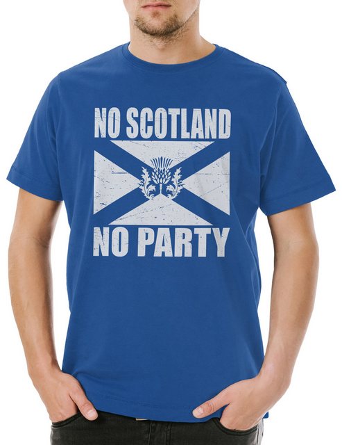 Urban Backwoods Print-Shirt No Scotland No Party Herren T-Shirt Royal Willi günstig online kaufen