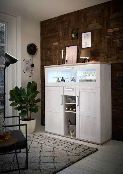 HBZ Barschrank "Romance", (1 St.), im Landhausstil, Highboard mit Bar günstig online kaufen