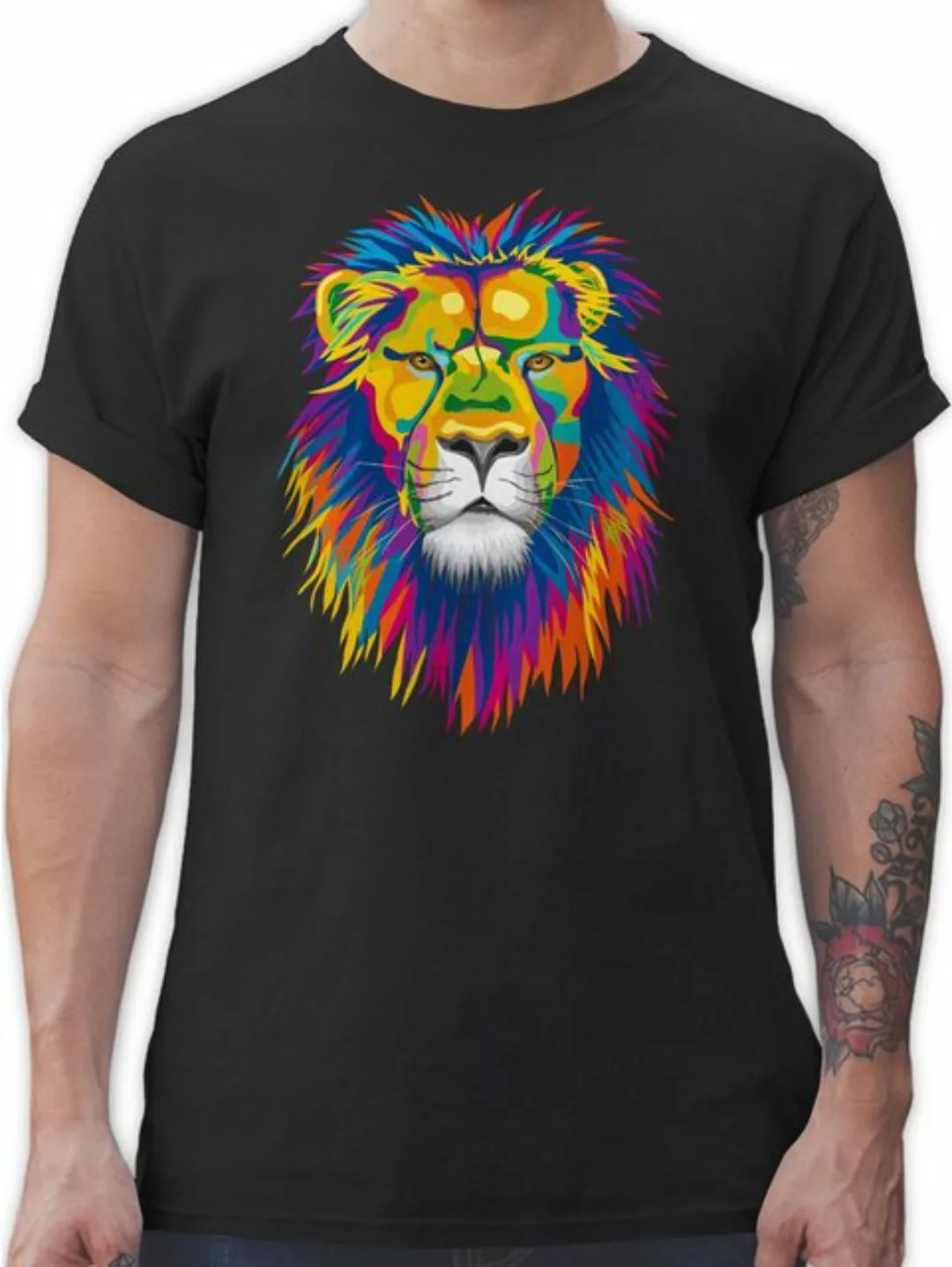 Shirtracer T-Shirt Löwe Lion Dschungel Deko Wildnis günstig online kaufen