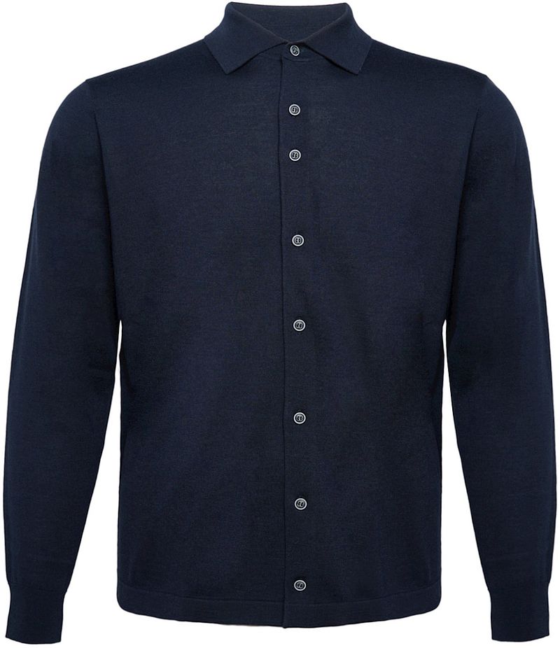 R2 Amsterdam Knitted Pull Hemd Merino Navy - Größe XXL günstig online kaufen