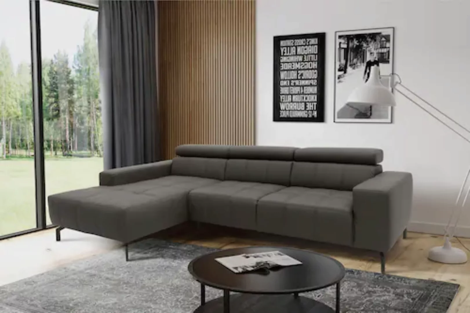 DOMO collection Ecksofa "Cunelli L-Form", wahlweise inklusive 6-fach verste günstig online kaufen