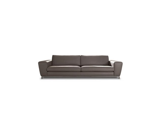 Xlmoebel Sofa Moderne Ledercouch - Designsofa mit drei Sitzen in Grau von P günstig online kaufen