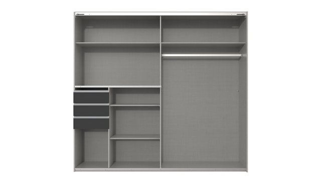 freiraum Schwebetürenschrank Barcelona (BxH: 225x208 cm) in GRPAHIT + GLAS günstig online kaufen