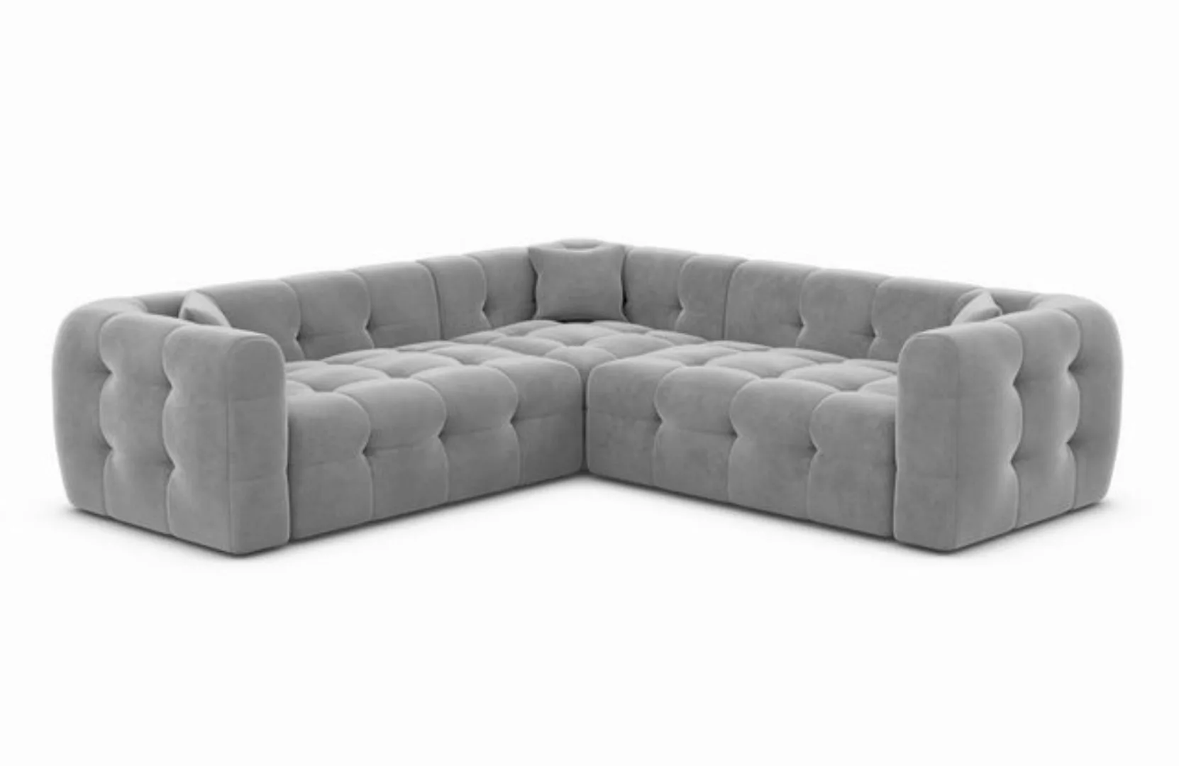 Sofa Dreams Ecksofa Sofa Polsterstoff Eckcouch Samt Lounge Couch Sevilla L günstig online kaufen