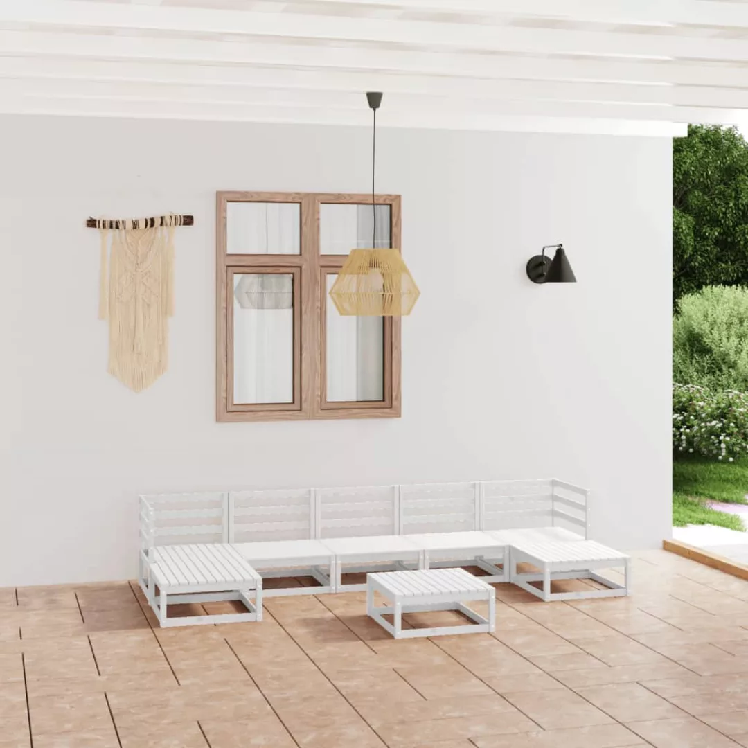 8-tlg. Garten-lounge-set Kiefer Massivholz günstig online kaufen