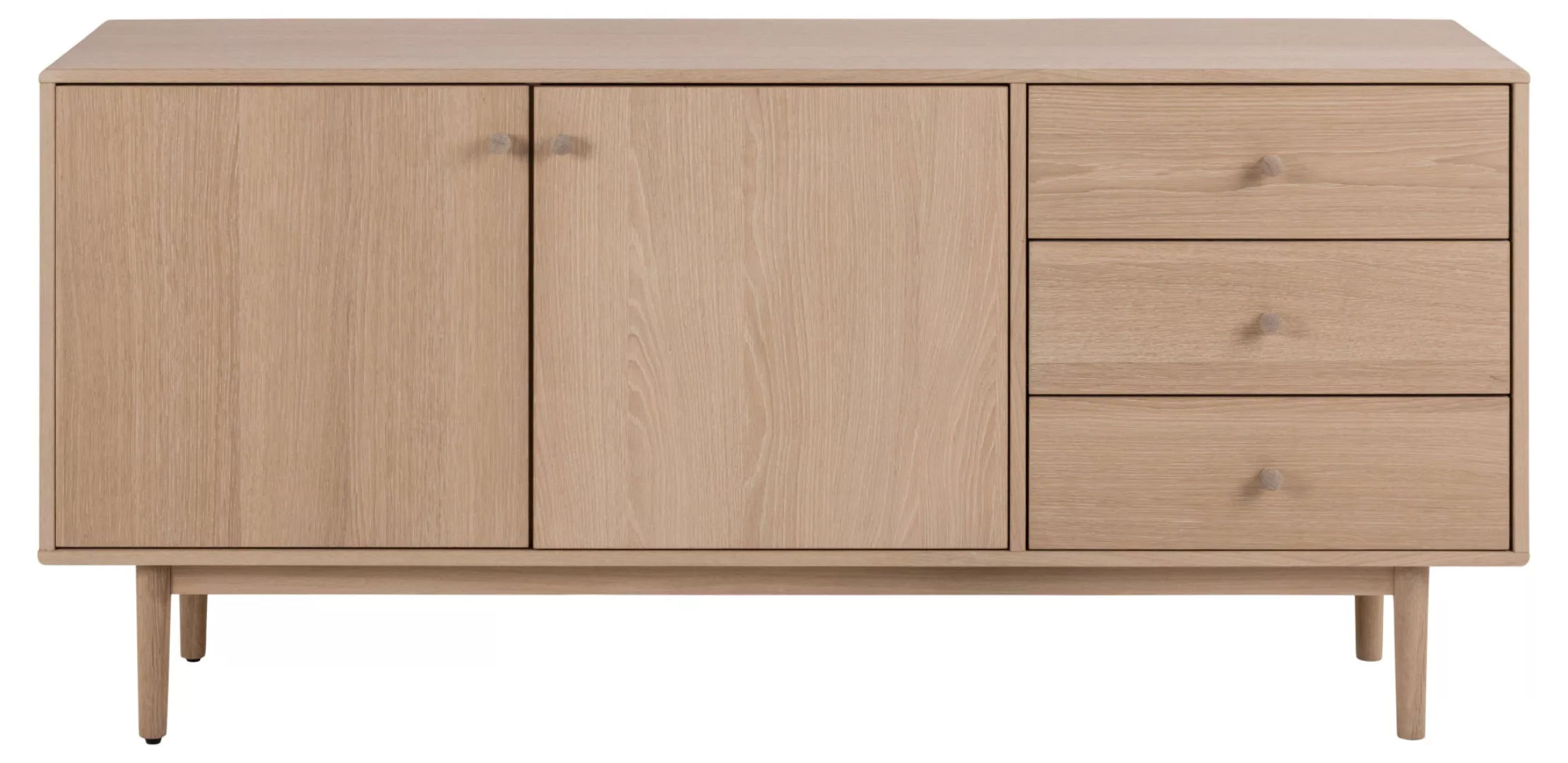 ACTONA GROUP Sideboard "Aston", Eiche/furnier, 2 Türen, 2 Böden, 3 Schublad günstig online kaufen