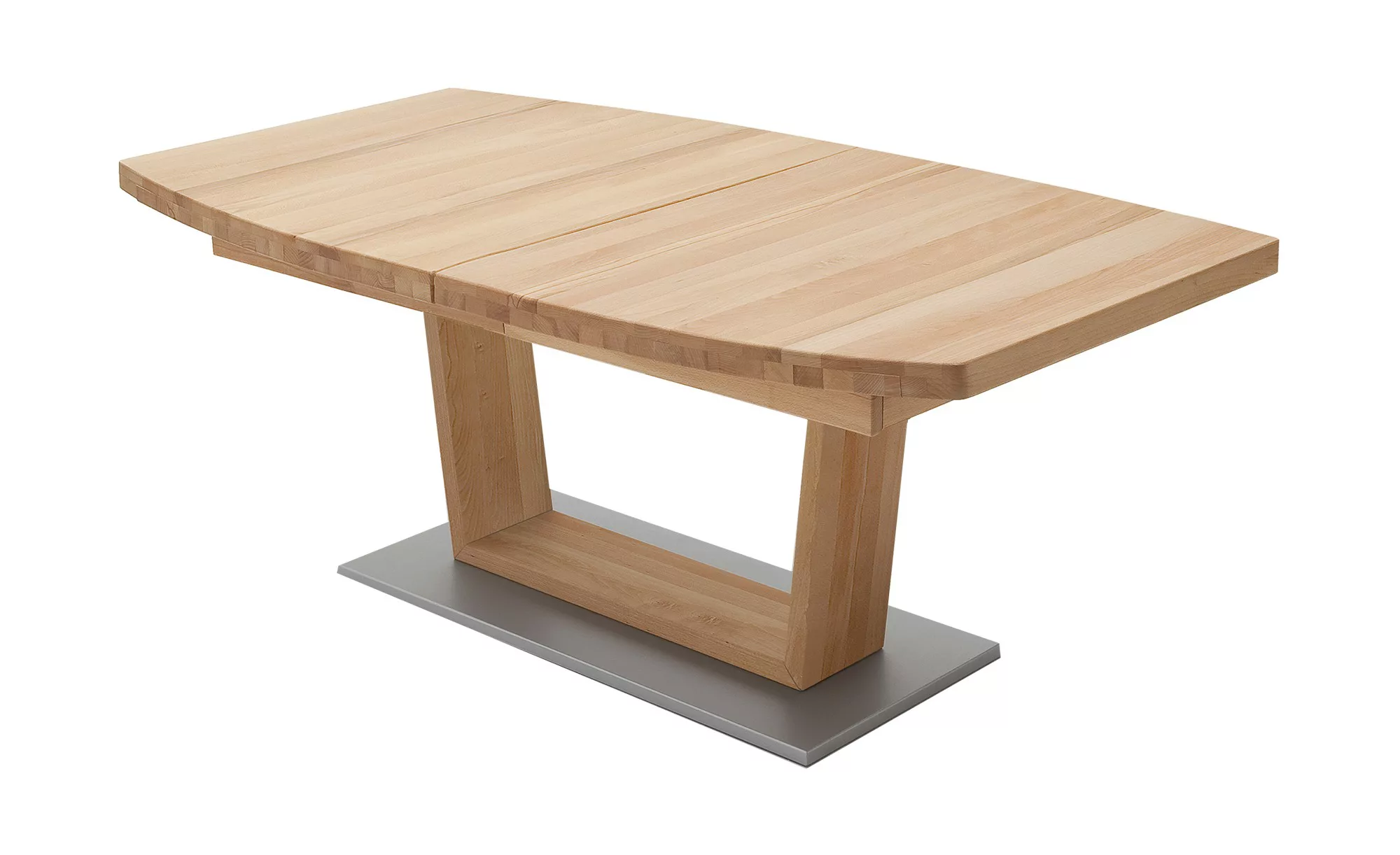 Woodford Massivholz-Säulentisch ausziehbar  Bosco - holzfarben - 100 cm - 7 günstig online kaufen