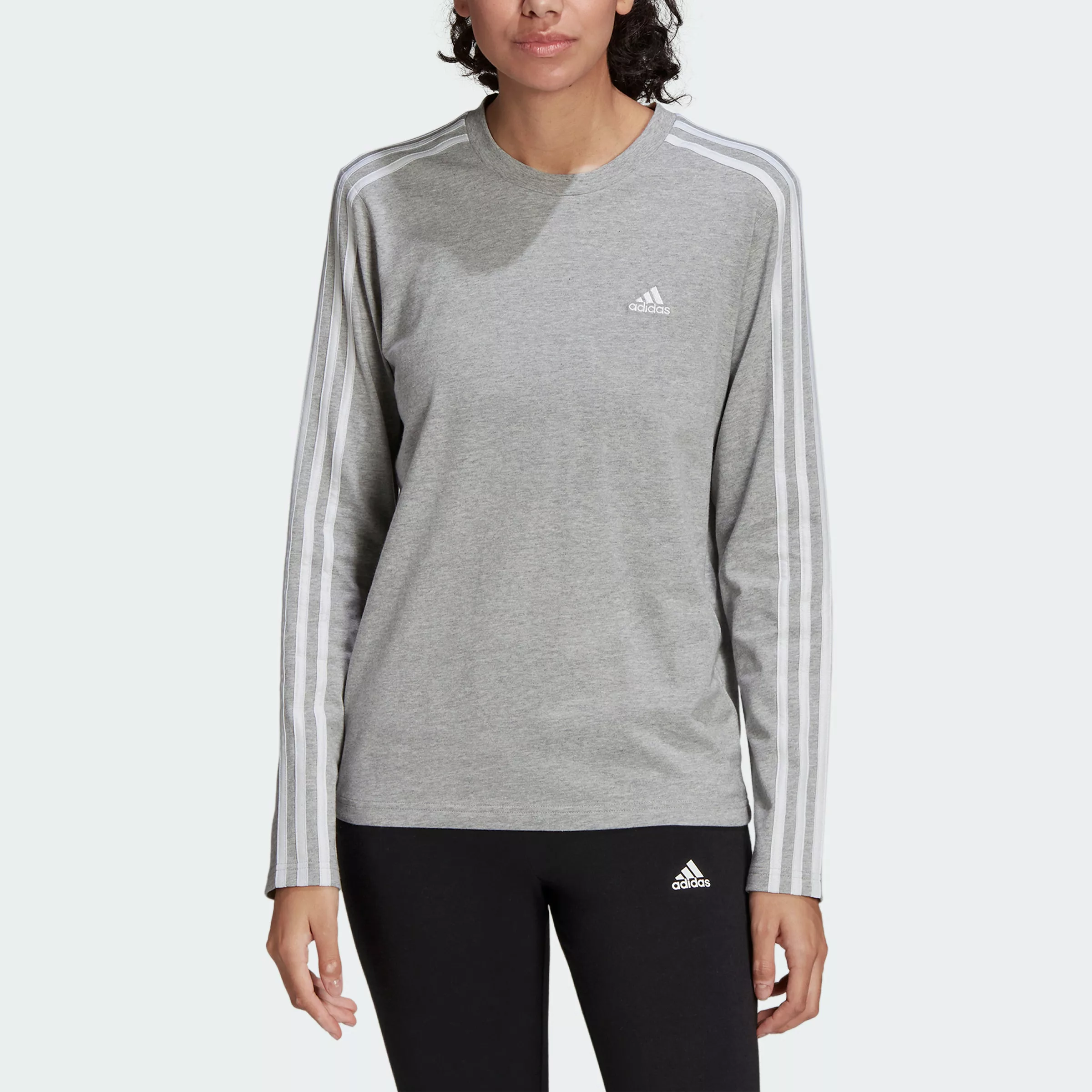 adidas Sportswear Langarmshirt "ESSENTIALS 3STREIFEN LONGSLEEVE" günstig online kaufen