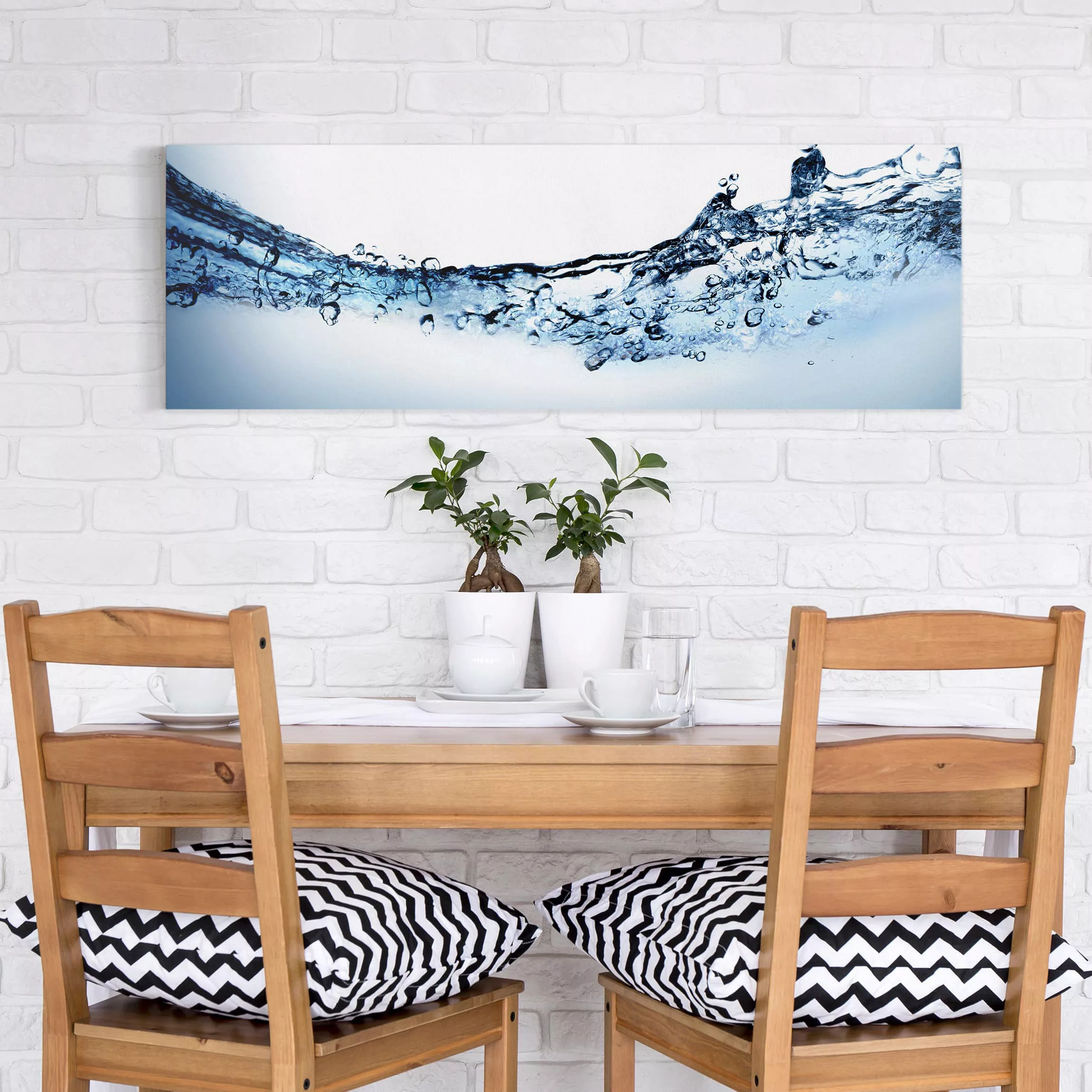Leinwandbild Abstrakt - Panorama Fizzy Water günstig online kaufen
