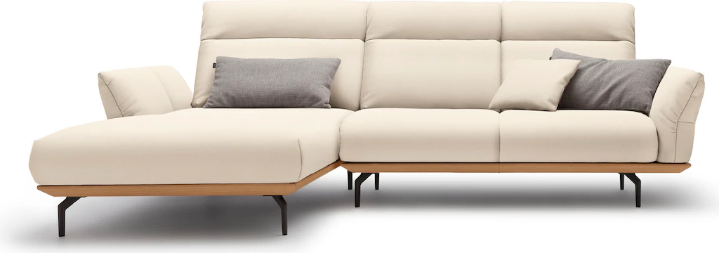 Creation BY ROLF BENZ Ecksofa "CR.460", Sockel in Eiche, Alugussfüße in umb günstig online kaufen
