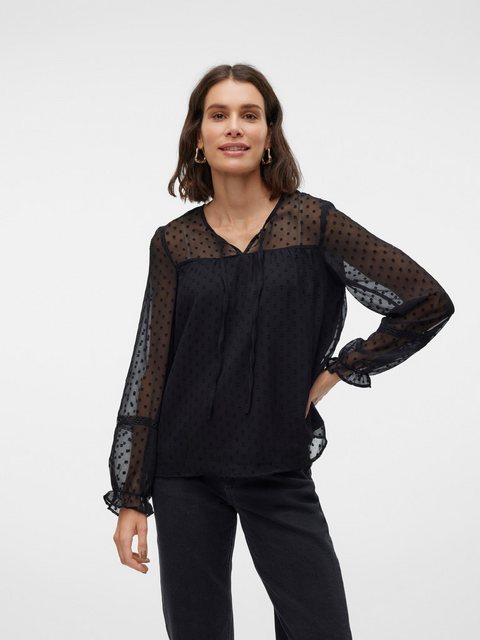 Vero Moda Blusenshirt "VMLEAH LS LACE TOP WVN GA NOOS" günstig online kaufen