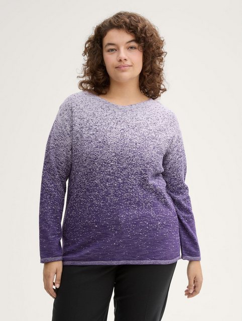 TOM TAILOR PLUS Strickpullover Plus Size - Strickpullover mit Farbverlauf günstig online kaufen