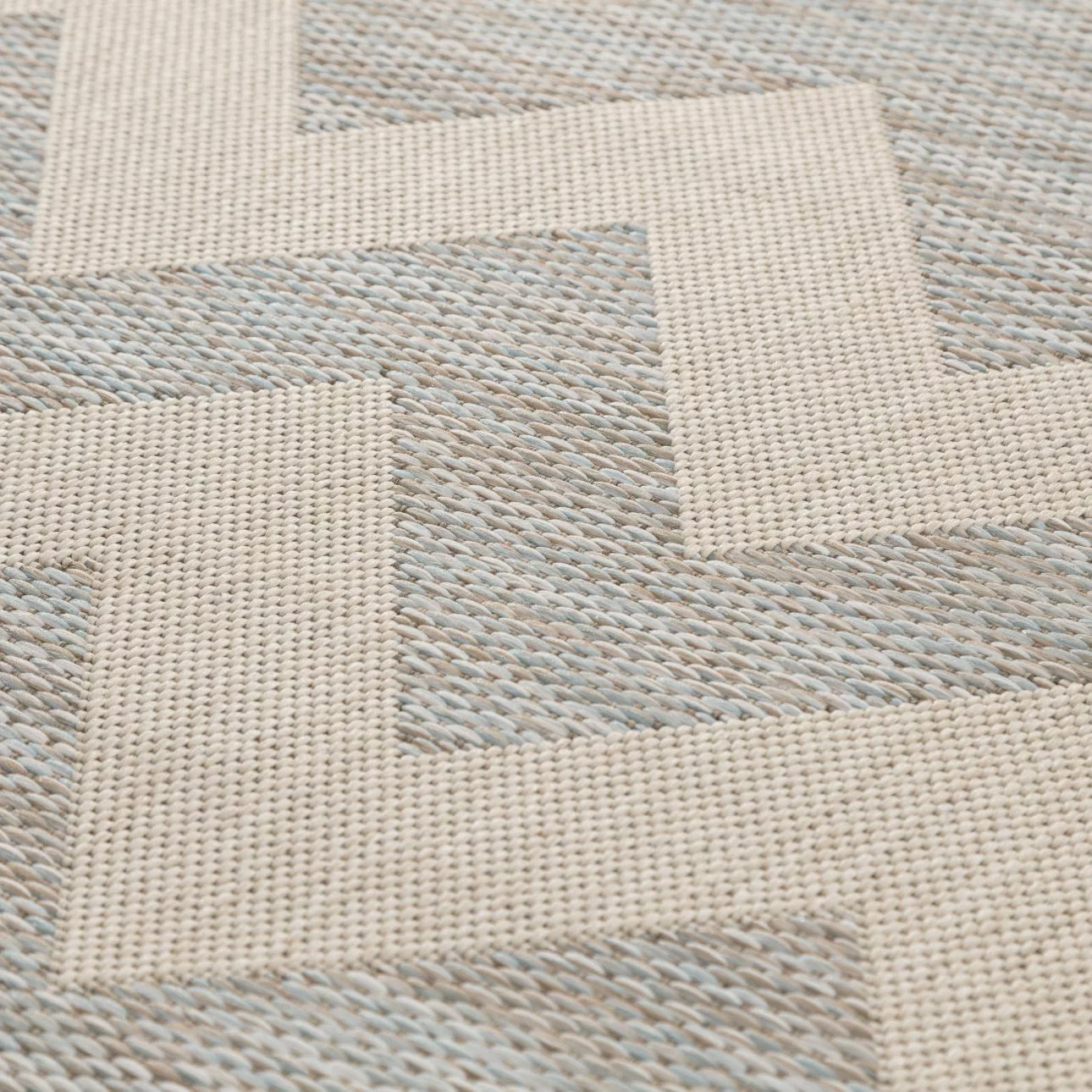 Teppich Modern Chevron wool/ ice blue 160x230 cm, 160 x 230 cm günstig online kaufen