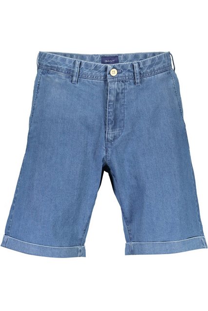 Gant 5-Pocket-Hose Herren Bermuda-Shorts Blau mit 5 Taschen, Logo, Knopf & günstig online kaufen