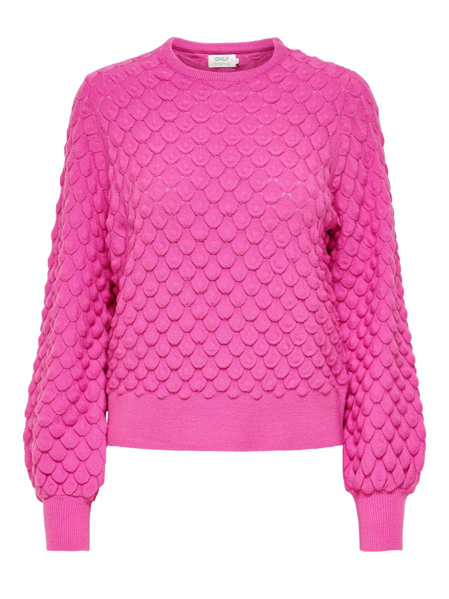 ONLY Struktur Strickpullover Damen Rot günstig online kaufen