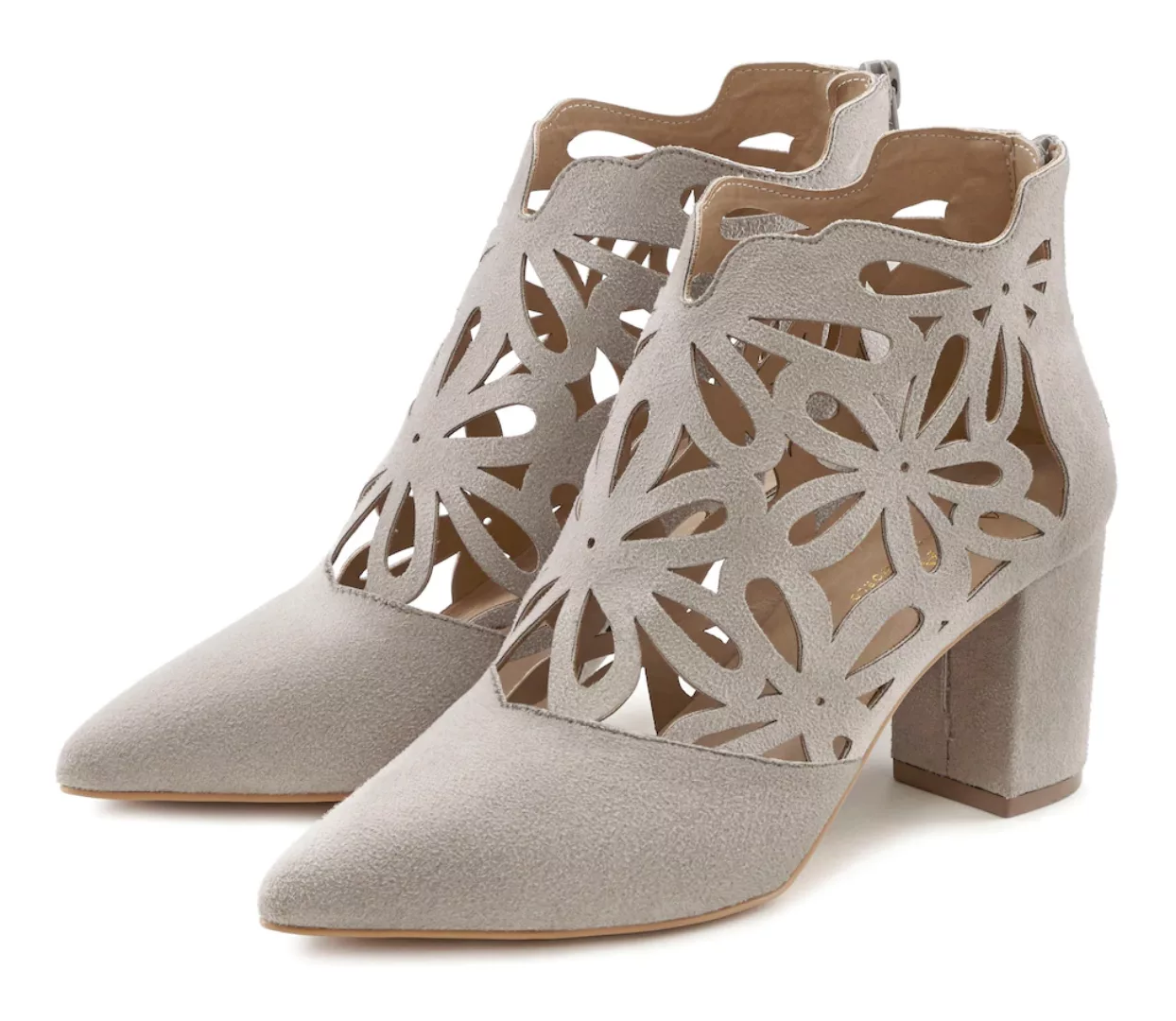 LASCANA High-Heel-Stiefelette, mit femininer Spitze und Blockabsatz, Ankle günstig online kaufen
