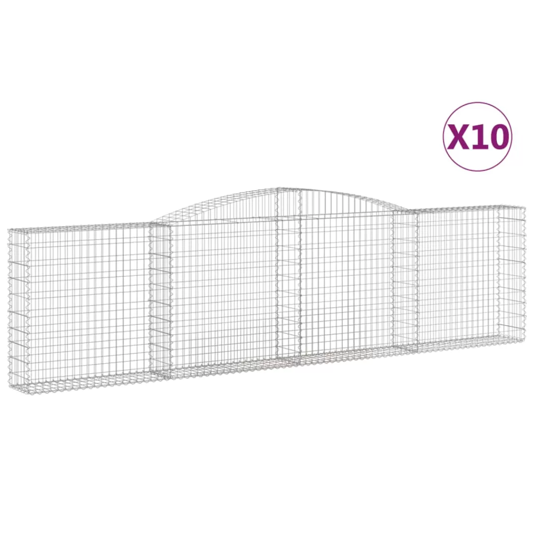 Vidaxl Gabionen Mit Hochbogen 10stk. 400x30x100/120cm Verzinktes Eisen günstig online kaufen