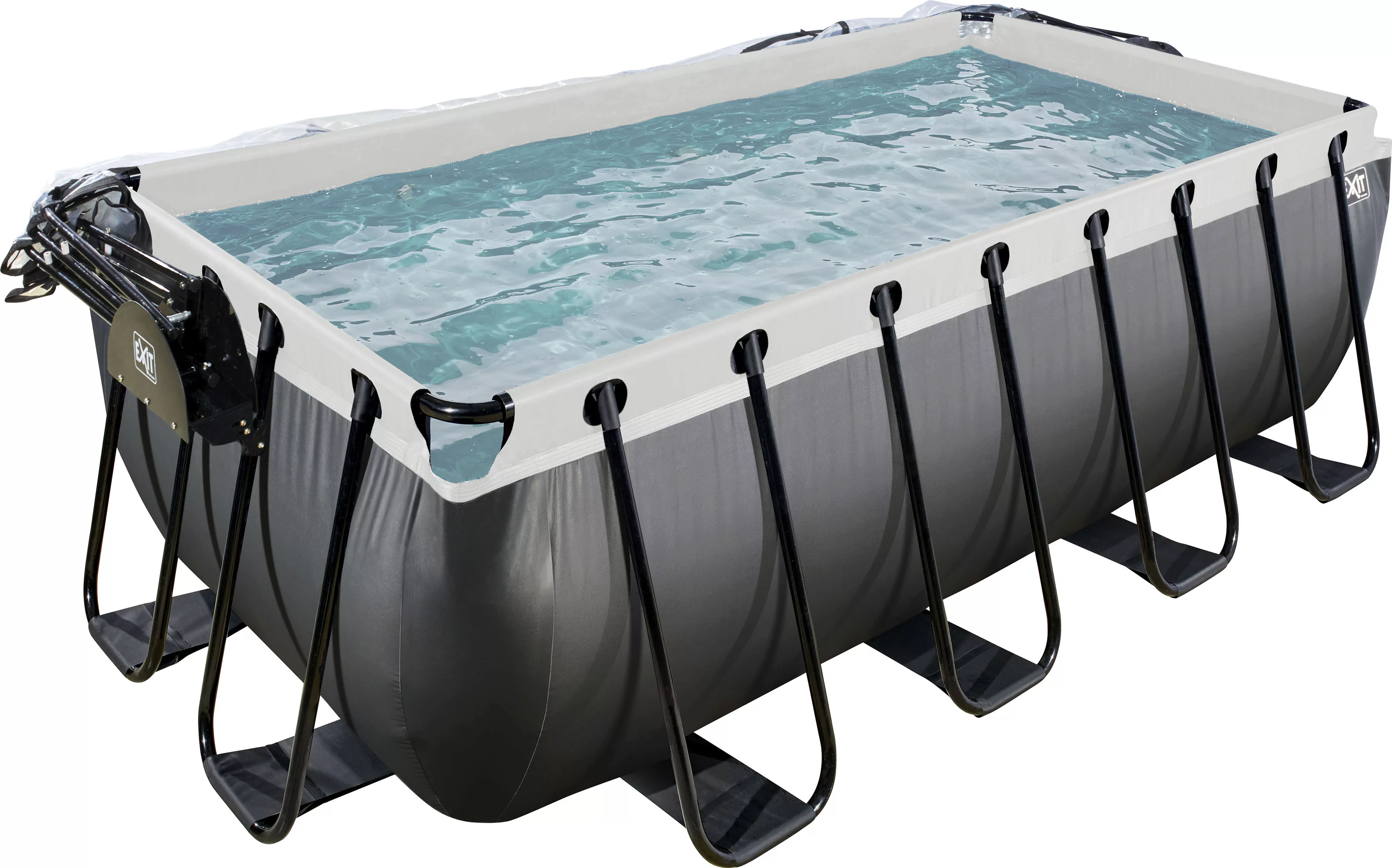 Exit Black Leather Pool Schwarz 400 x 200 x 122 cm m. Sandfilterpumpe, Abde günstig online kaufen