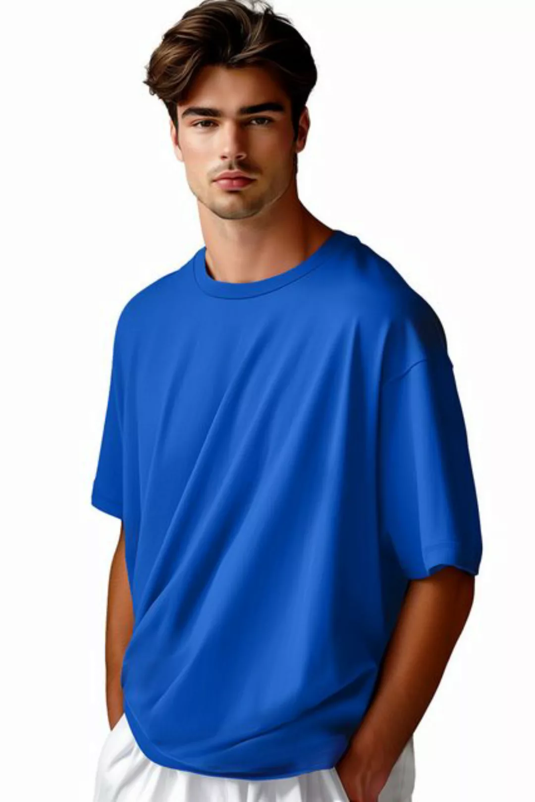 Reichstadt Oversize-Shirt Casual T-Shirt 24RS058 Blue S in kräftigen Farben günstig online kaufen