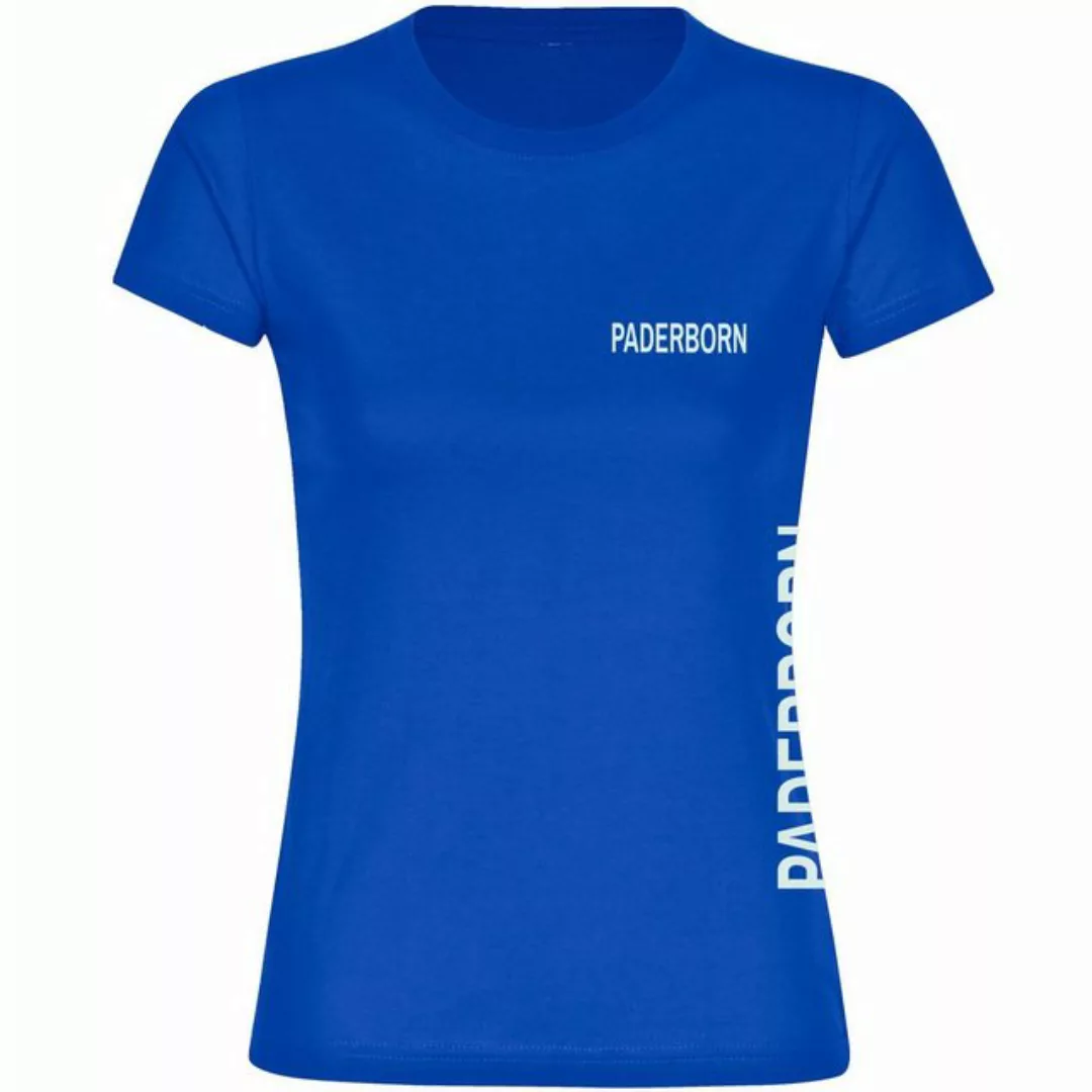multifanshop T-Shirt Damen Paderborn - Brust & Seite - Frauen günstig online kaufen