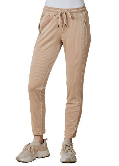 Zhrill Chinos Jogger Pants ZHCHIARA CASUAL SOFT CORD Beige (0-tlg) angenehm günstig online kaufen