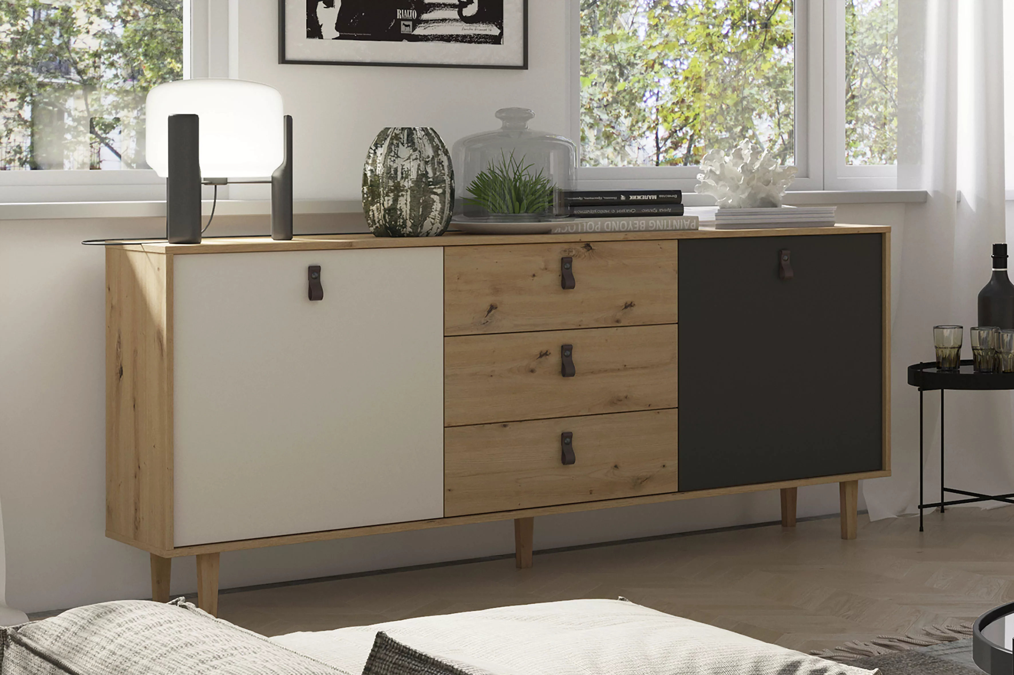 INOSIGN Sideboard "Bill, Kommode in 120cm und 180cm Breite, mit Massivholzf günstig online kaufen