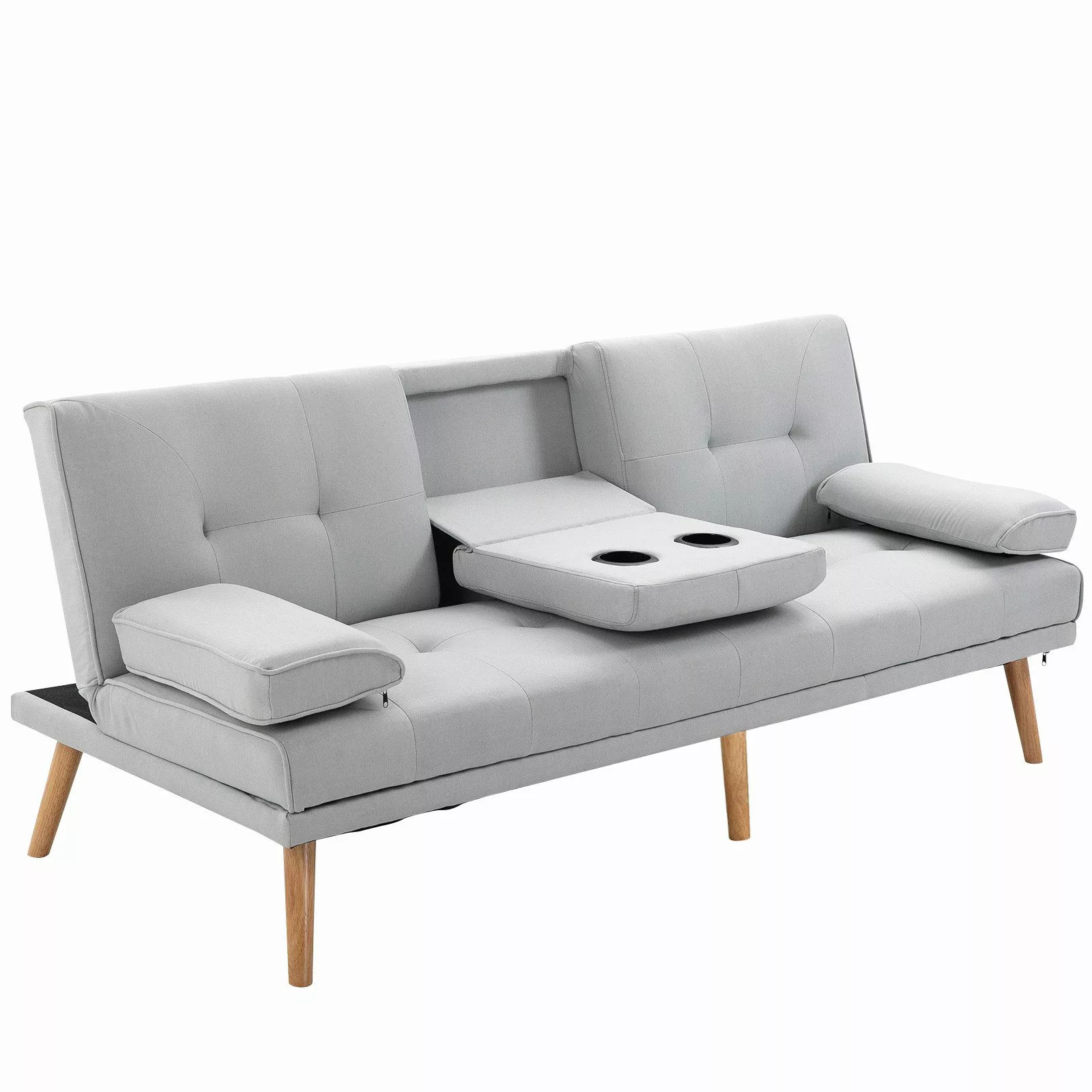 HOMCOM Schlafsofa Dreisitzer mit Bettfunktion, Einzelbett günstig online kaufen