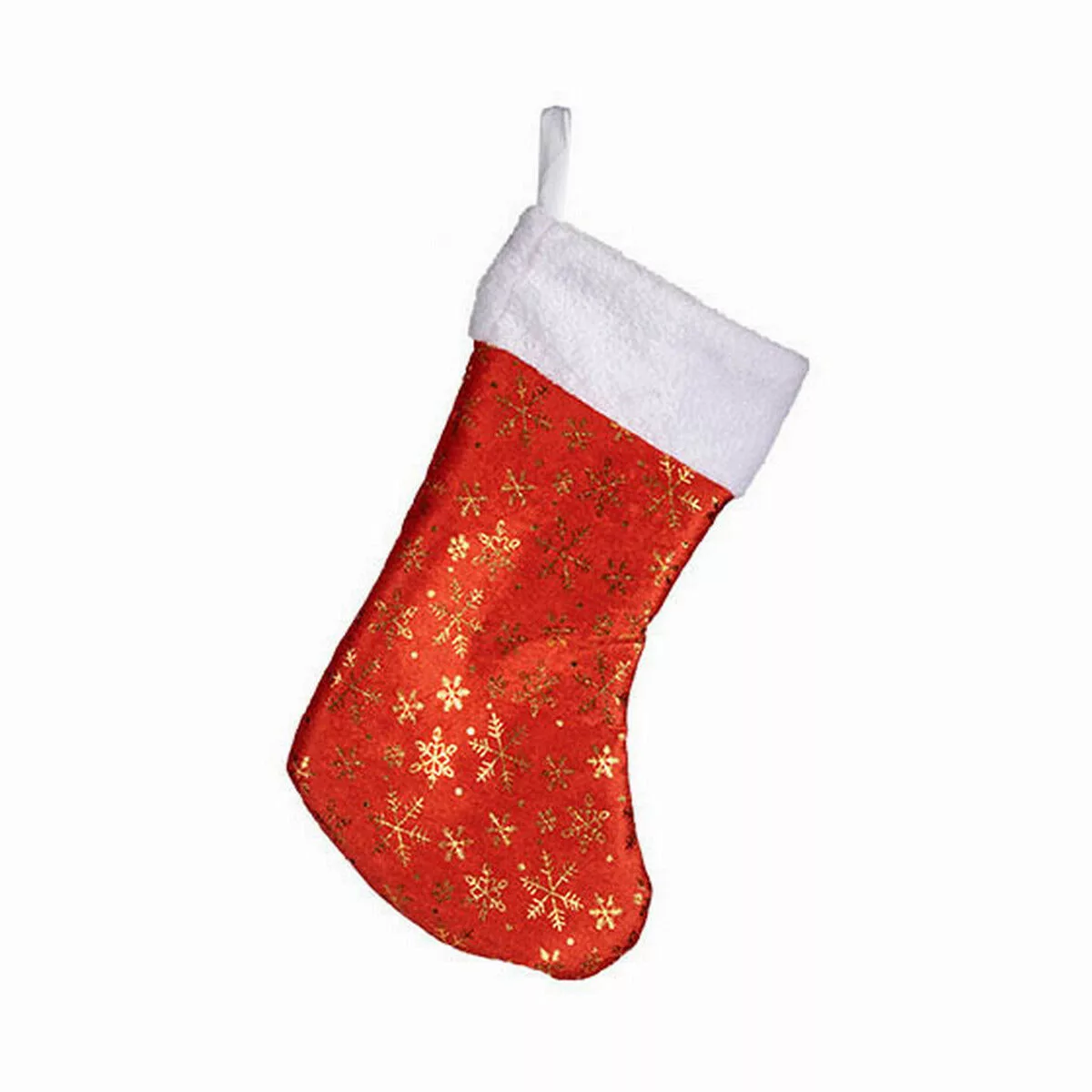 Weihnachtsstrumpf Schneeflocken Polyester (25 X 2 X 41 Cm) günstig online kaufen